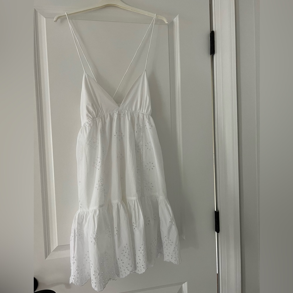 Zara white mini dress with adjustable straps